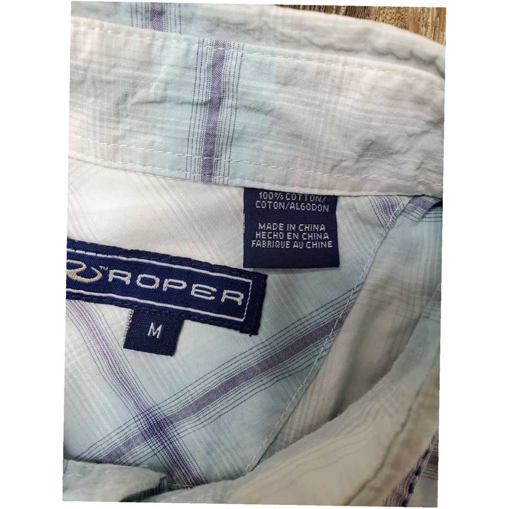 Roper Authentic Blue Plaid Patterned 100 Percent … - image 6