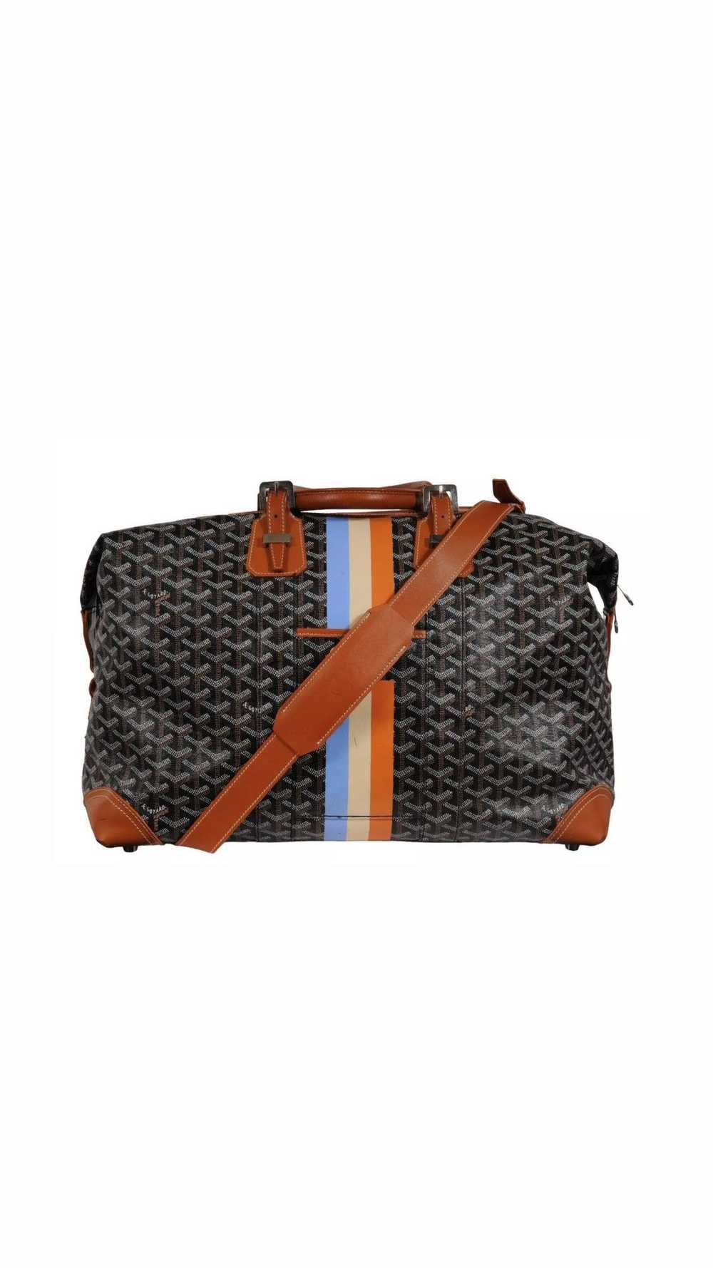 Goyard Boeing 45 Black Brown Leather Duffle Trave… - image 1