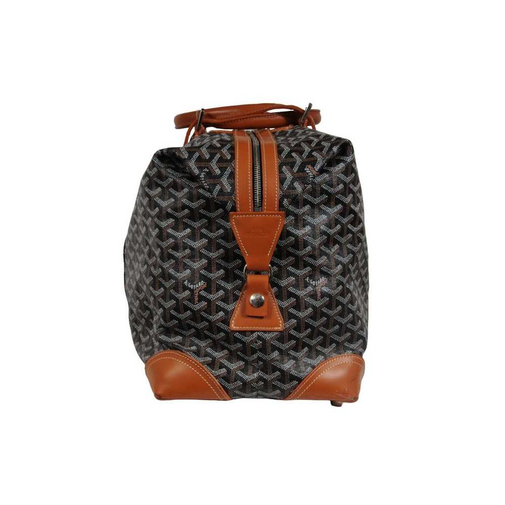 Goyard Boeing 45 Black Brown Leather Duffle Trave… - image 6