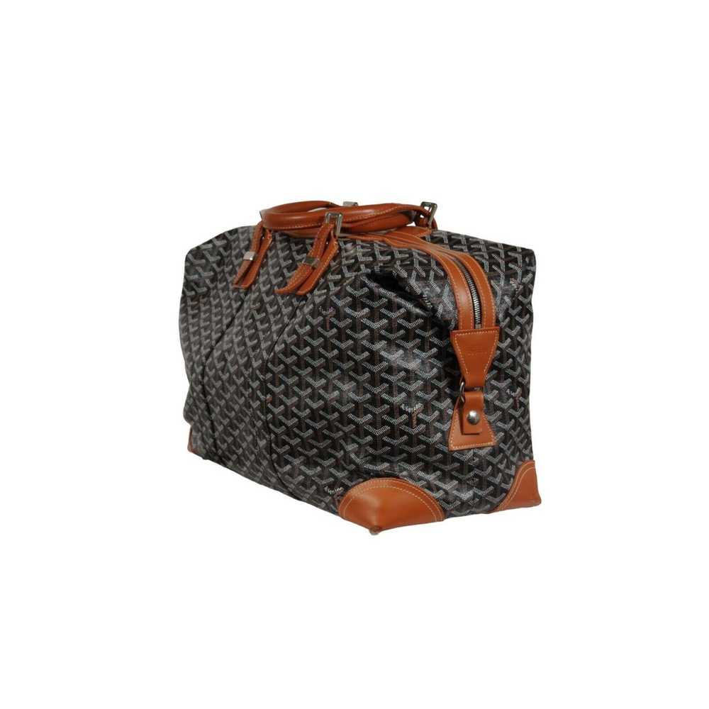 Goyard Boeing 45 Black Brown Leather Duffle Trave… - image 7