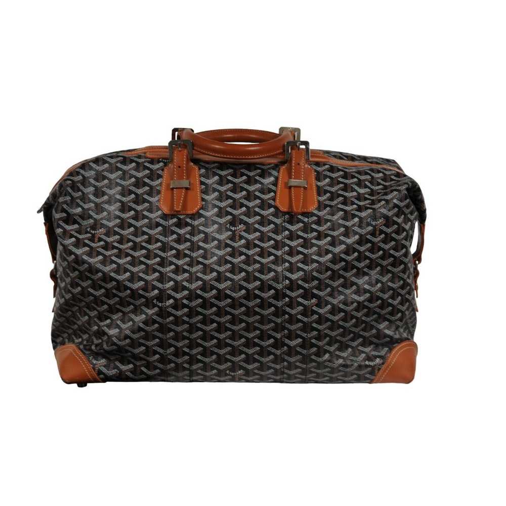 Goyard Boeing 45 Black Brown Leather Duffle Trave… - image 8