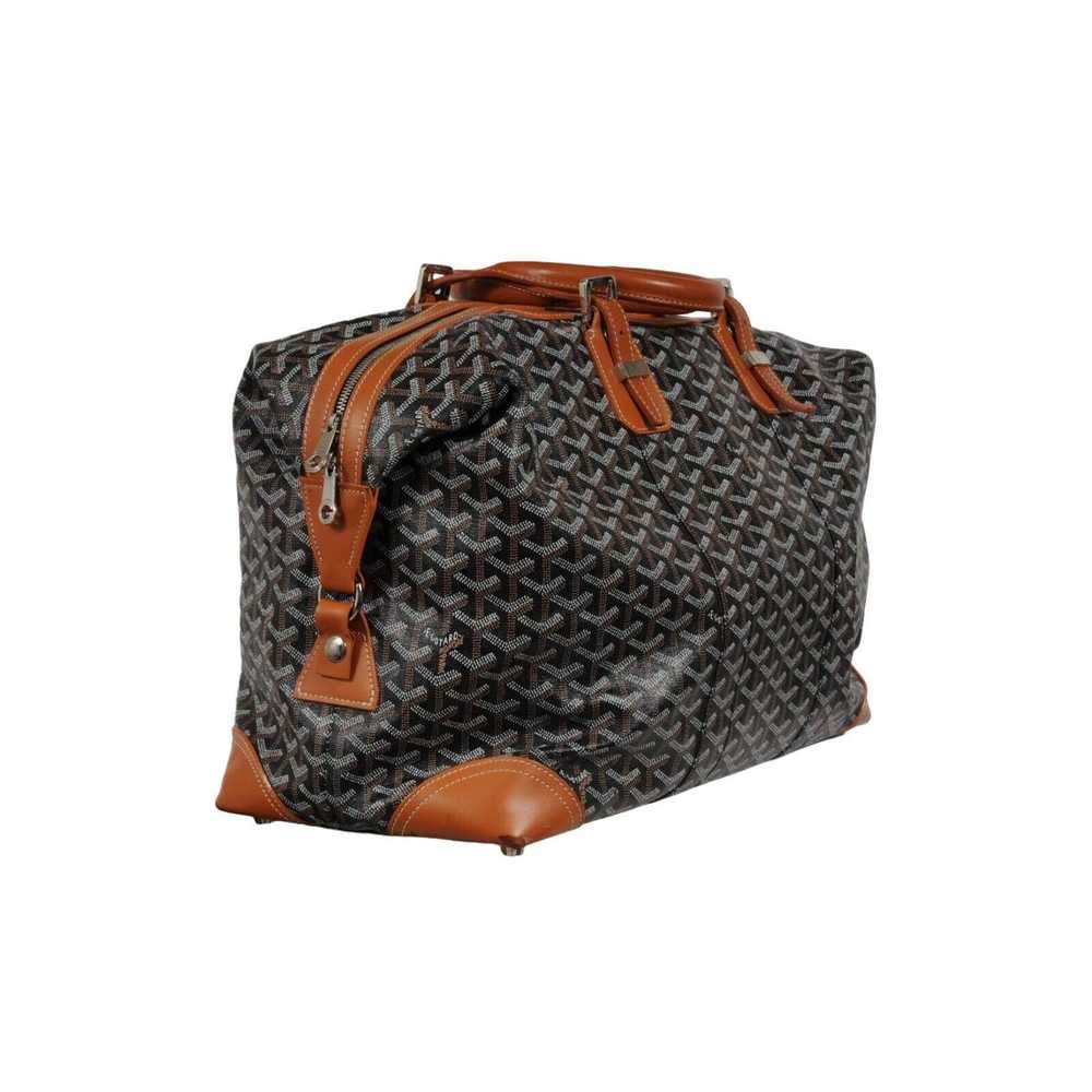 Goyard Boeing 45 Black Brown Leather Duffle Trave… - image 9