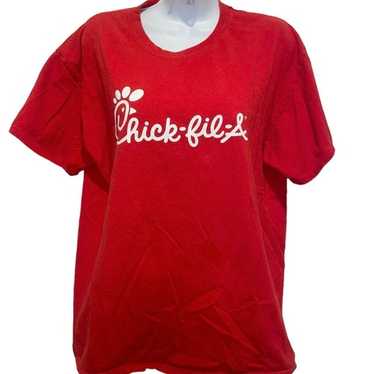 OOBE Chick-Fil-A Red Crew Neck Short Sleeve TShir… - image 1