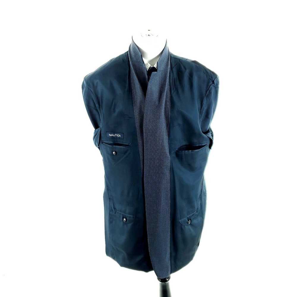 Nautica Nautica Wool 2 Button Sport Coat 44L Blue… - image 9