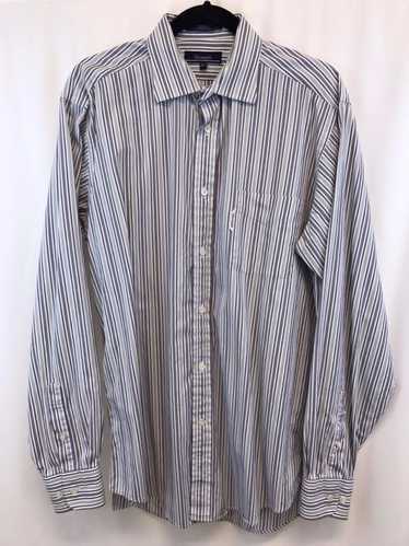 Faconnable Men's Green & Blue Striped Long Sleeve 