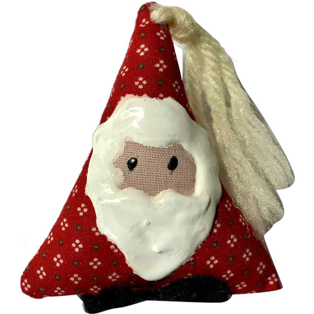 Adorable Handmade Christmas Santa Shaped Tree Bro… - image 1