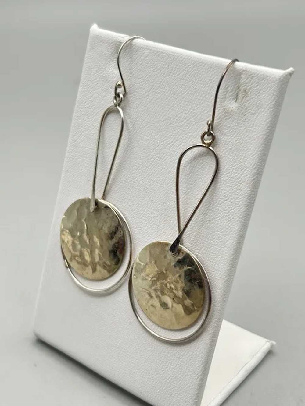 Sterling Silver 925 Dangles Earrings Pierced Long… - image 3