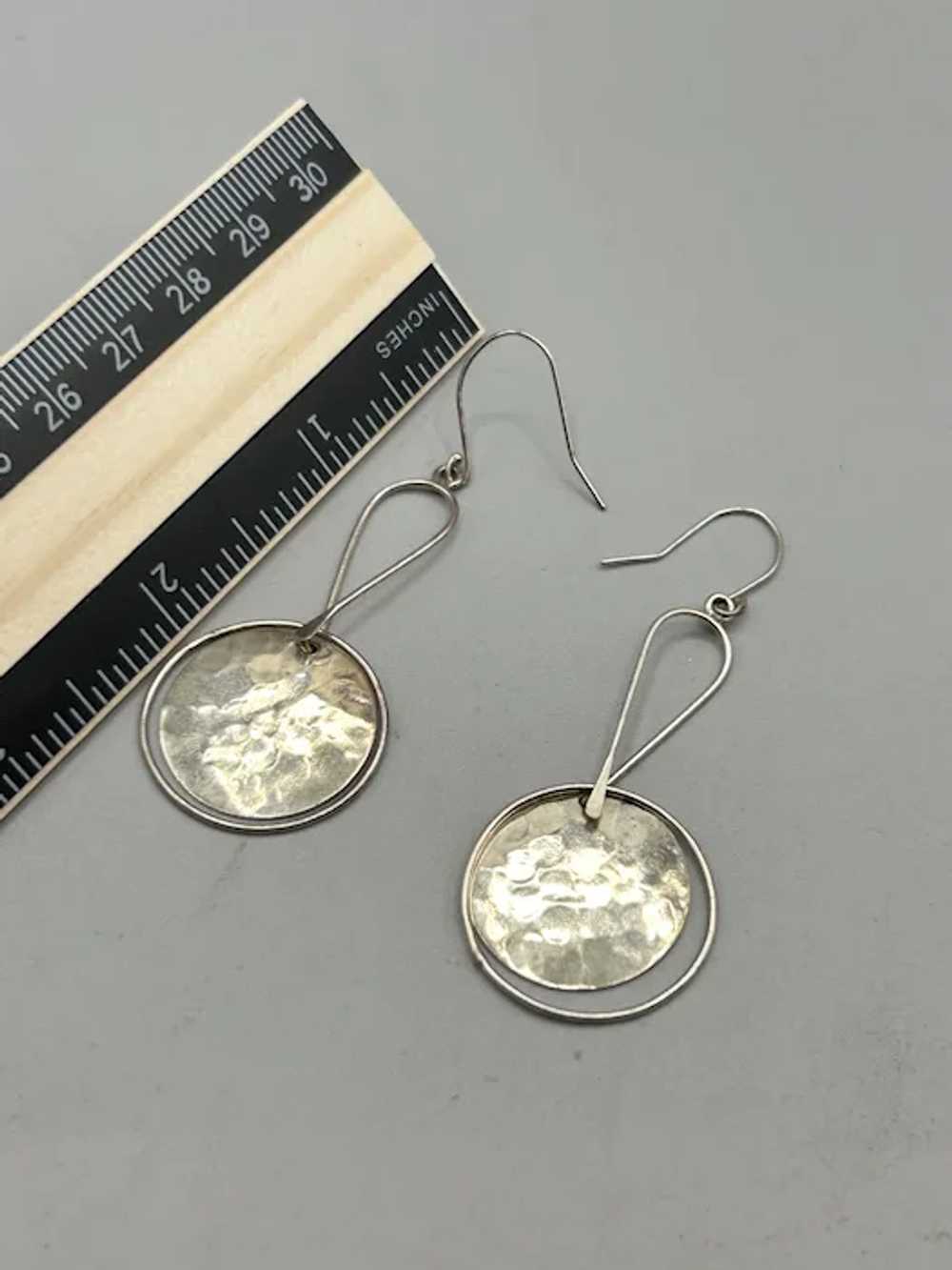 Sterling Silver 925 Dangles Earrings Pierced Long… - image 6