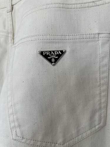 Prada Prada Beige Tapered Fit Casual Jeans