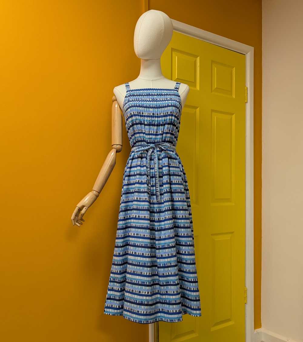 Deadstock 1970s Marimekko cotton dress and belt -… - image 1