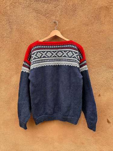 Wool Blend Scandinavian Ski Sweater - image 1