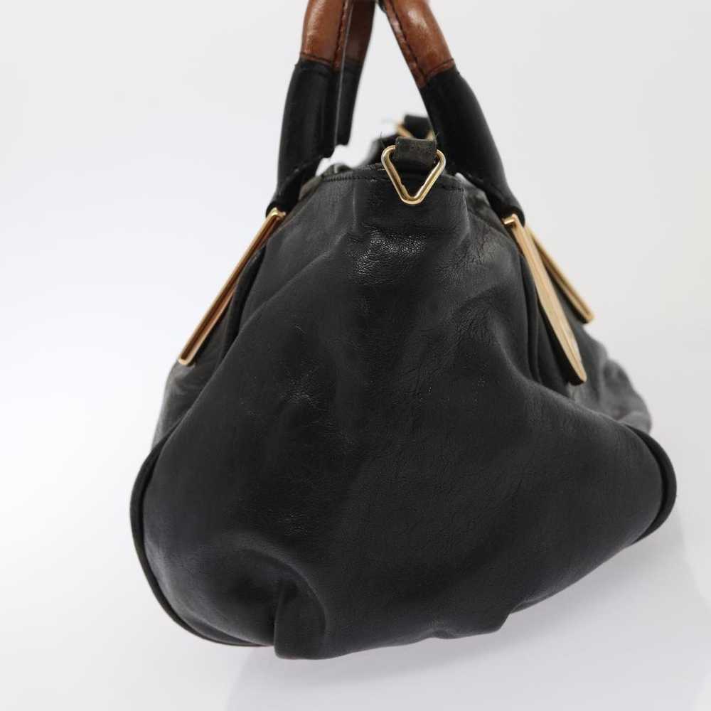 Chloe Chloe Etel Hand Bag Leather 2way Black Auth… - image 4