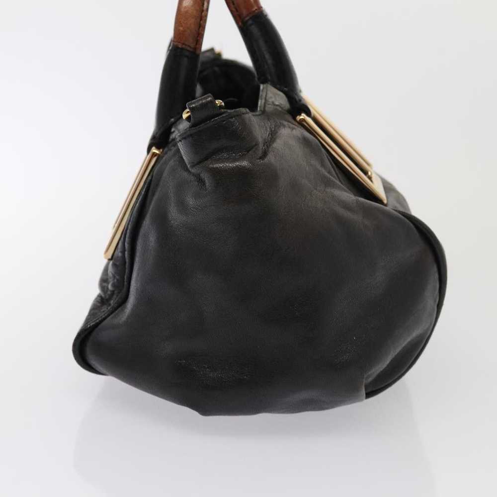 Chloe Chloe Etel Hand Bag Leather 2way Black Auth… - image 5