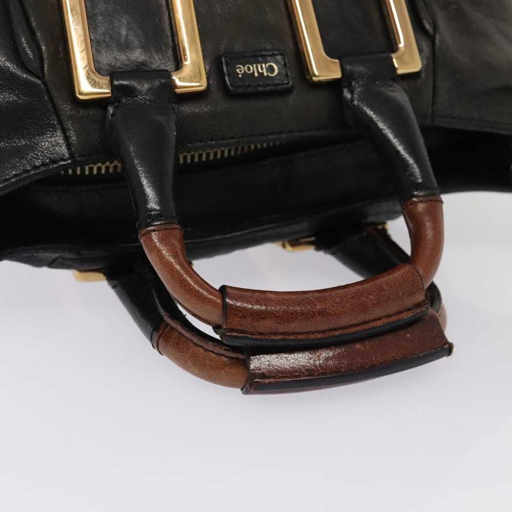 Chloe Chloe Etel Hand Bag Leather 2way Black Auth… - image 7