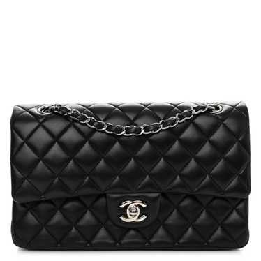 CHANEL Lambskin Quilted Medium Double Flap Black - image 1