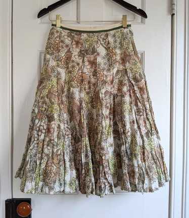 Charles Chang-Lima 90s Designer Silk/Cotton Skirt… - image 1