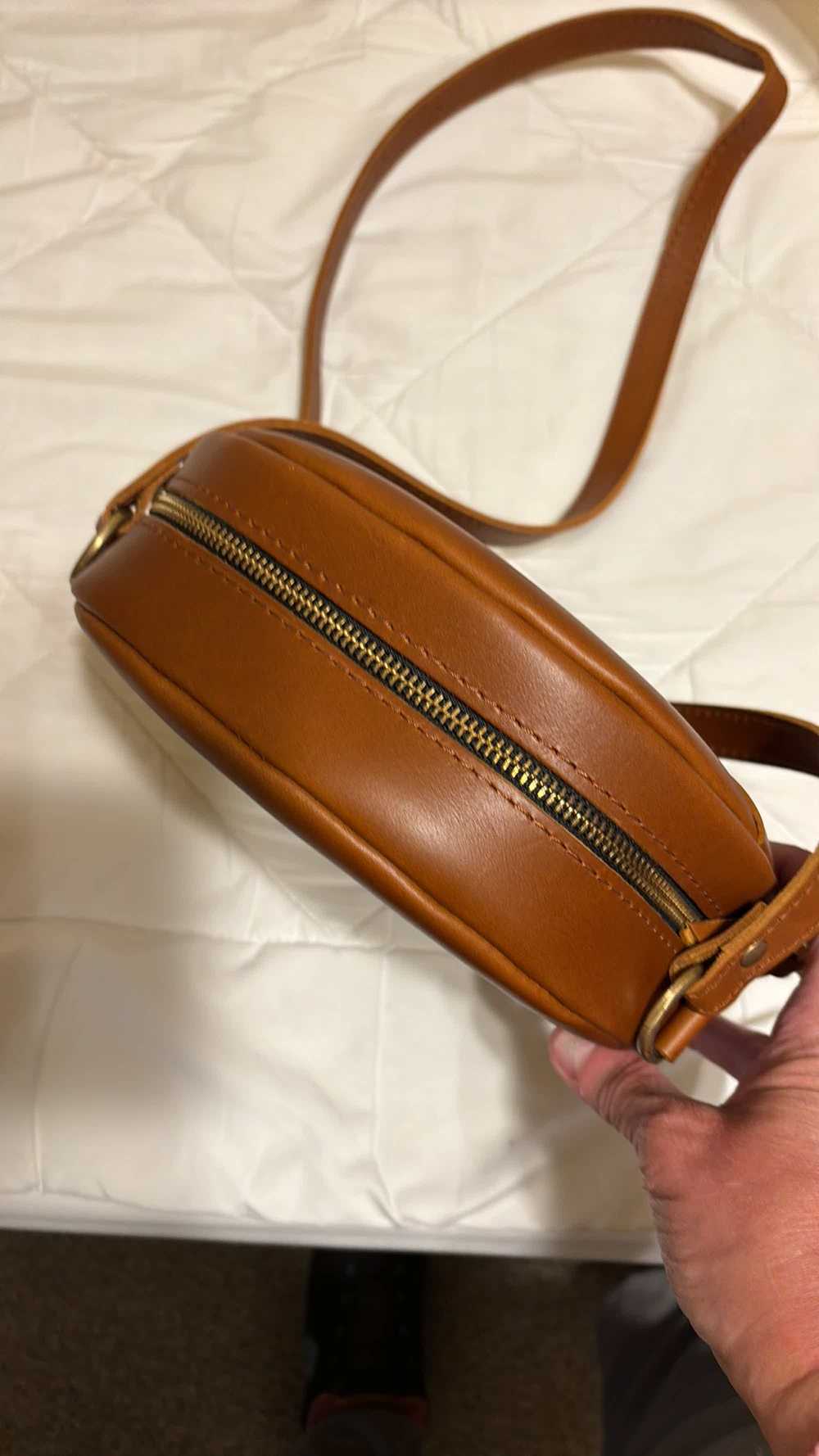 Portland Leather 'Almost Perfect' Circle Crossbody - image 1