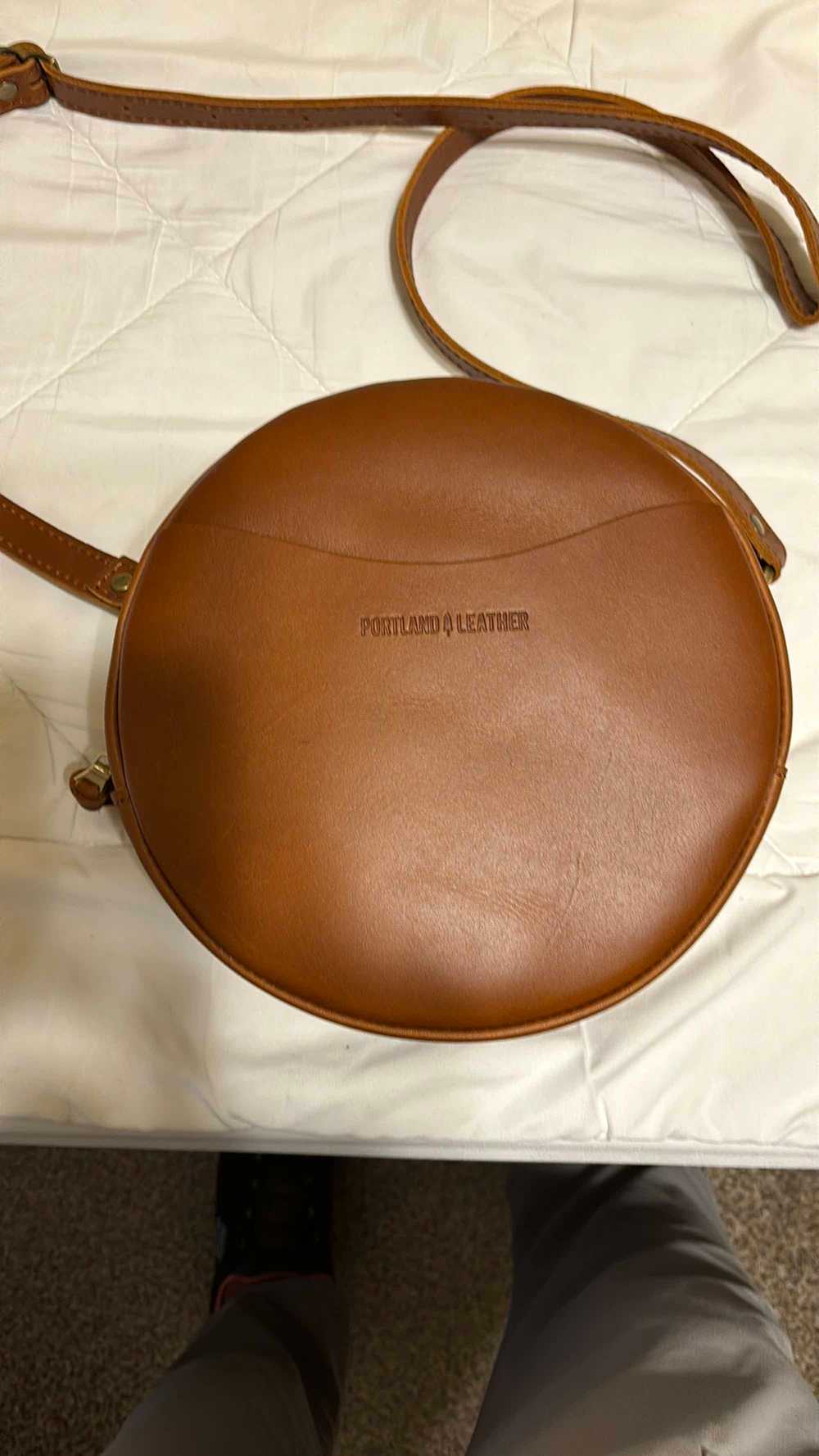 Portland Leather 'Almost Perfect' Circle Crossbody - image 4