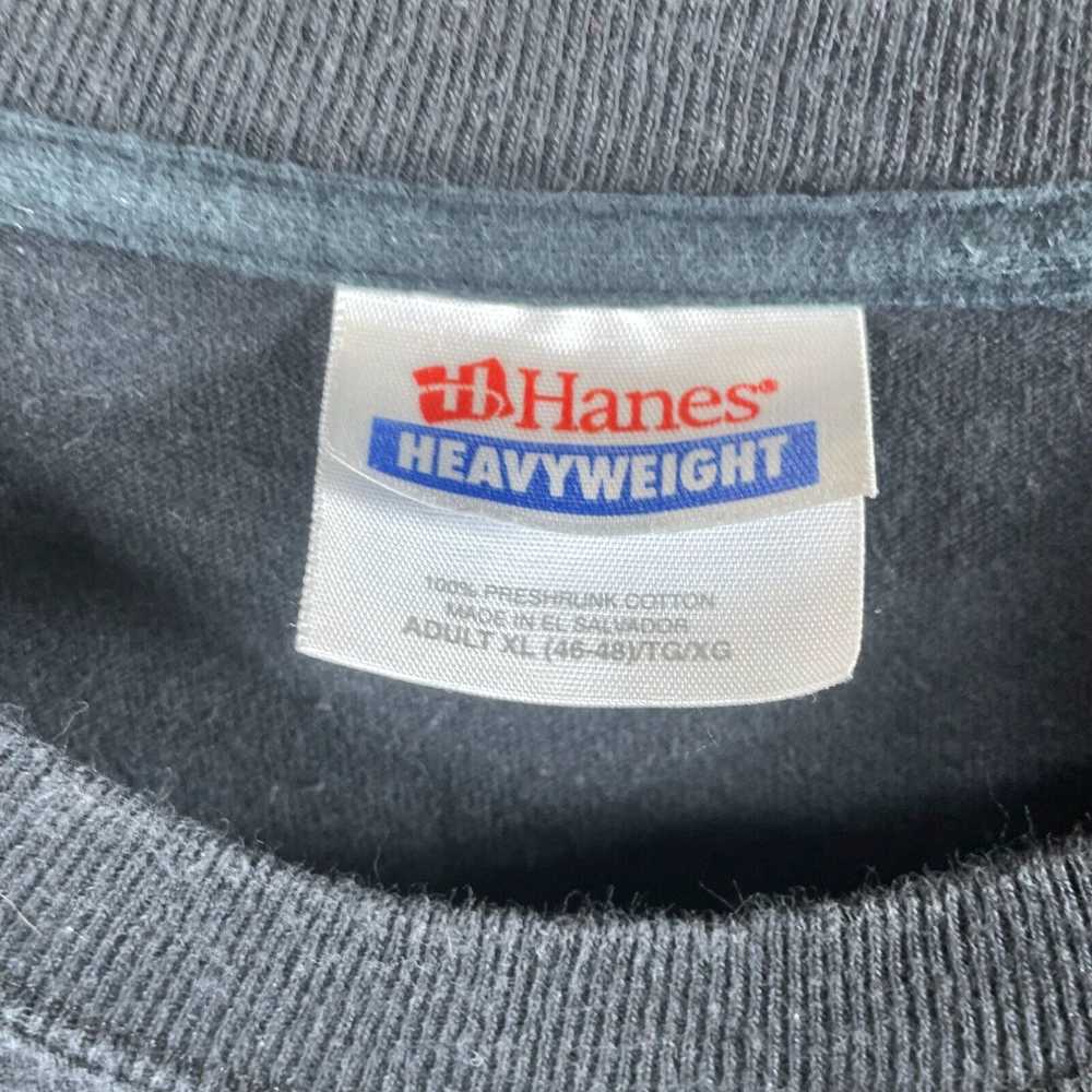 Hanes VTG Hanes T Shirt Mens XL Black Short Sleev… - image 3