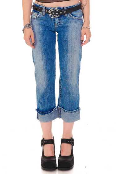 Vintage Y2K Mudd Rhinestone Heart Denim Jeans - S