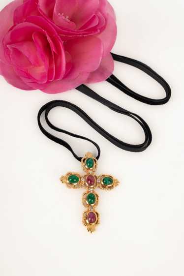 Collier croix Christian Dior - image 1