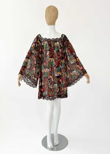 Christian Dior Floral Silk Tunic Dress