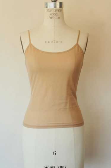 Vintage 1990s 2000s Calvin Klein Tan Nylon Camisol