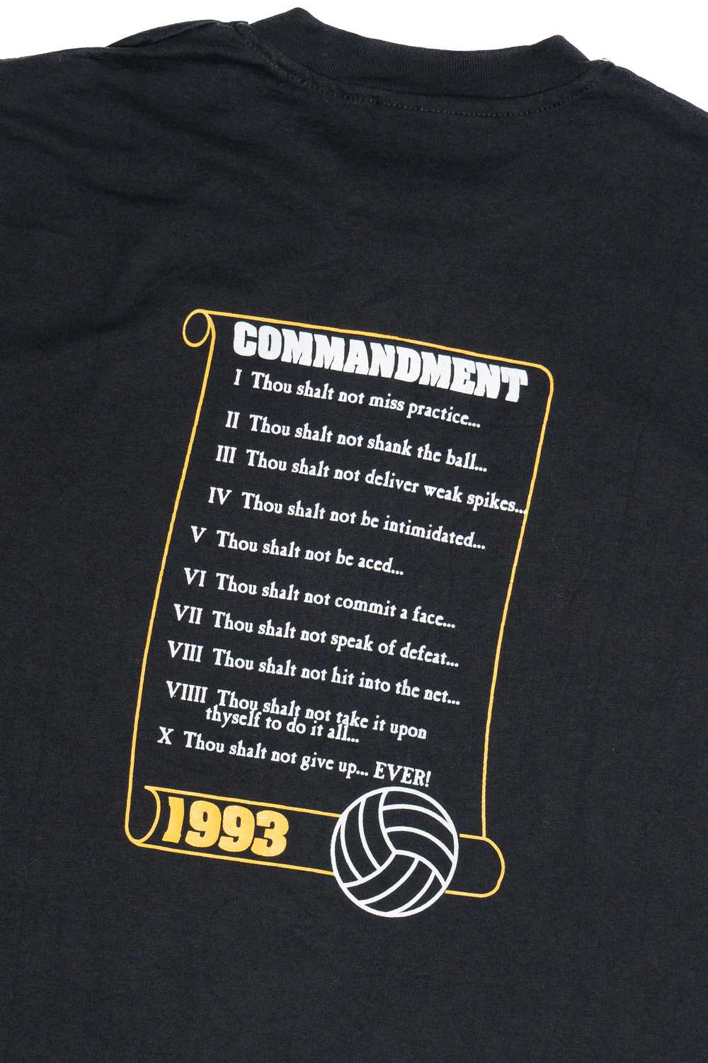 Vintage 1993 Volleyball Ten Commandments T-Shirt … - image 3