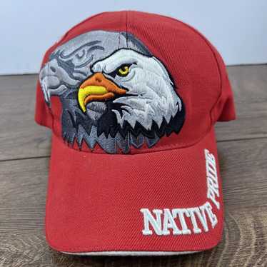 Other Native Pride Hat Bald Eagle Red Hat Adjusta… - image 1