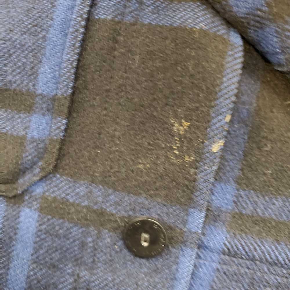 Vintage Pendleton Blue/Black Wool Button Up Jacke… - image 4