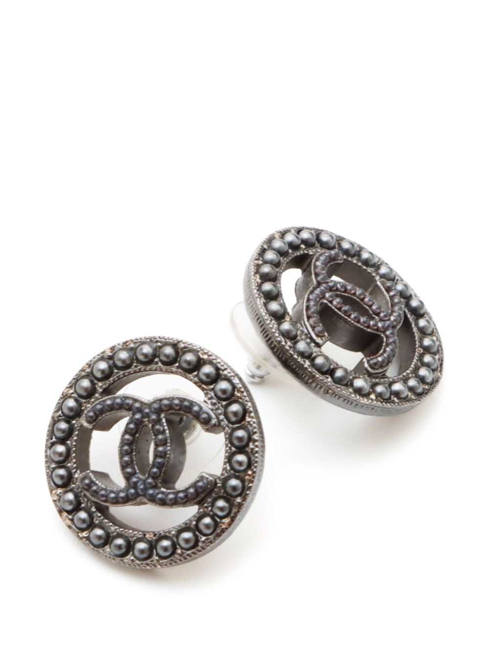 CHANEL Pre-Owned 2017 CC earrings - Silver - image 3