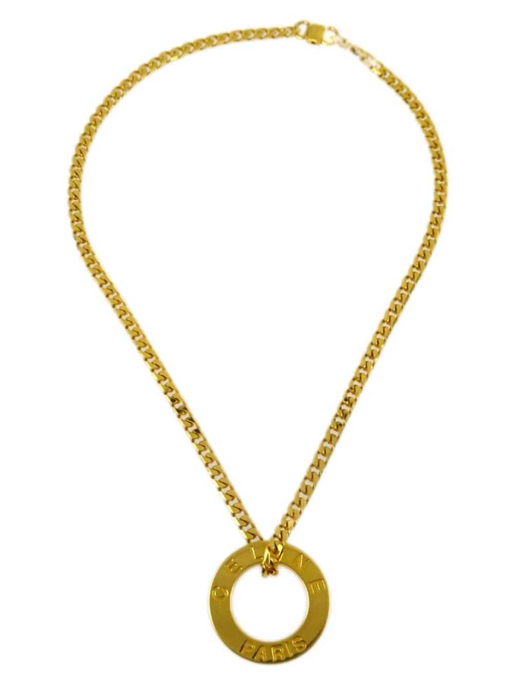 Céline Pre-Owned 1990-2000 logo pendant necklace … - image 1