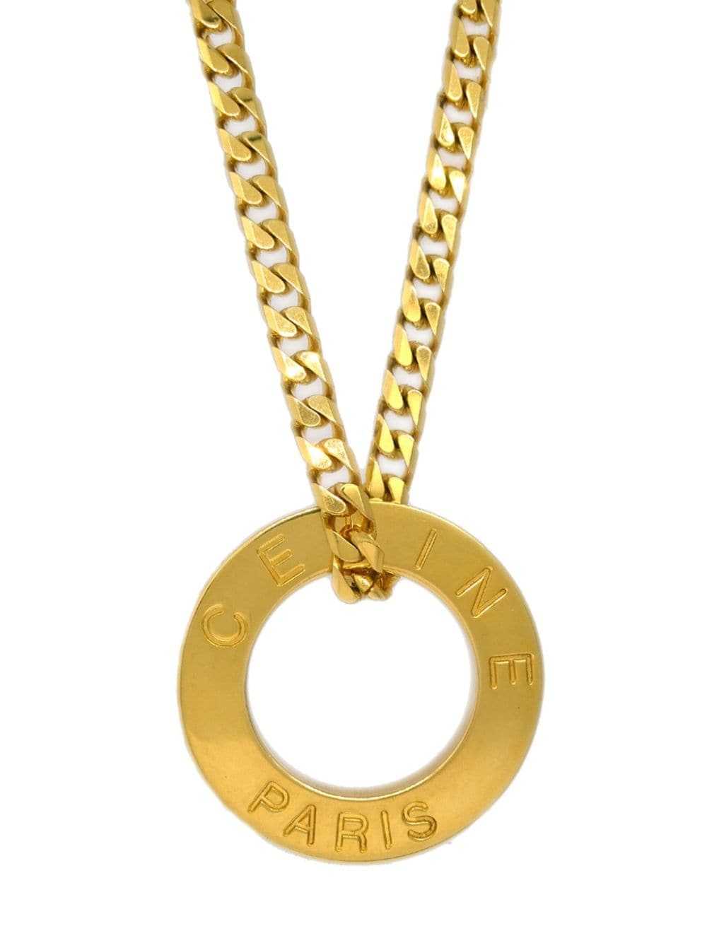 Céline Pre-Owned 1990-2000 logo pendant necklace … - image 2