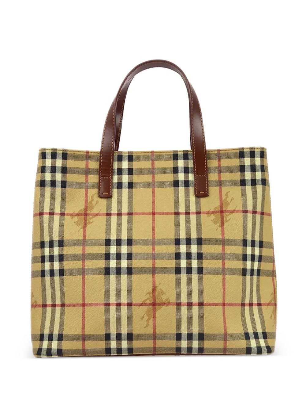 Burberry Pre-Owned 1990-2000s Haymarket Check tot… - image 1