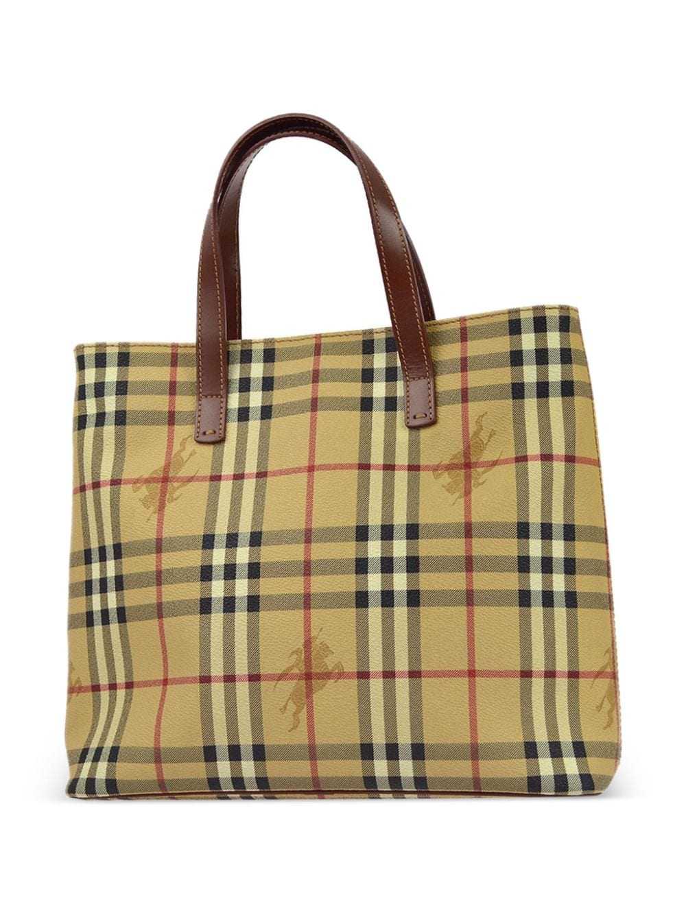 Burberry Pre-Owned 1990-2000s Haymarket Check tot… - image 2