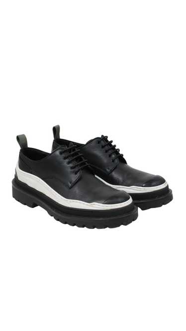 Dior × Sacai Sacai Black White Leather Chunky Derb