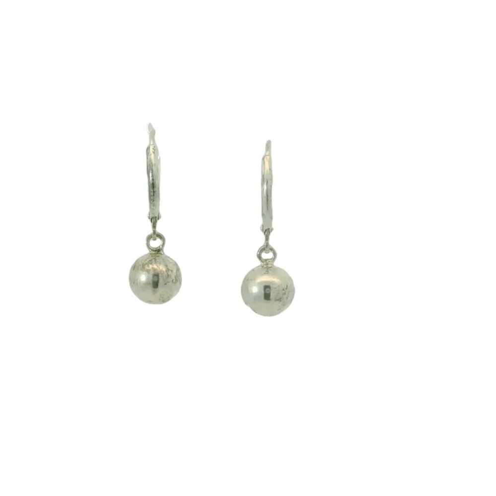 Sterling Silver Ball Dangle Earrings - image 2