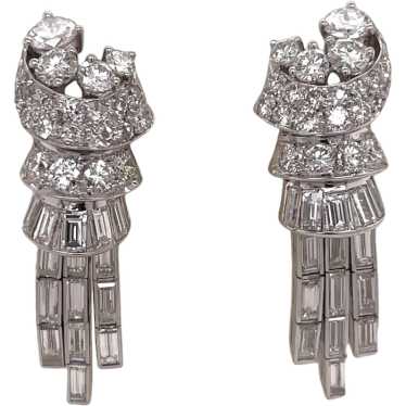 Platinum Diamond Earrings - image 1