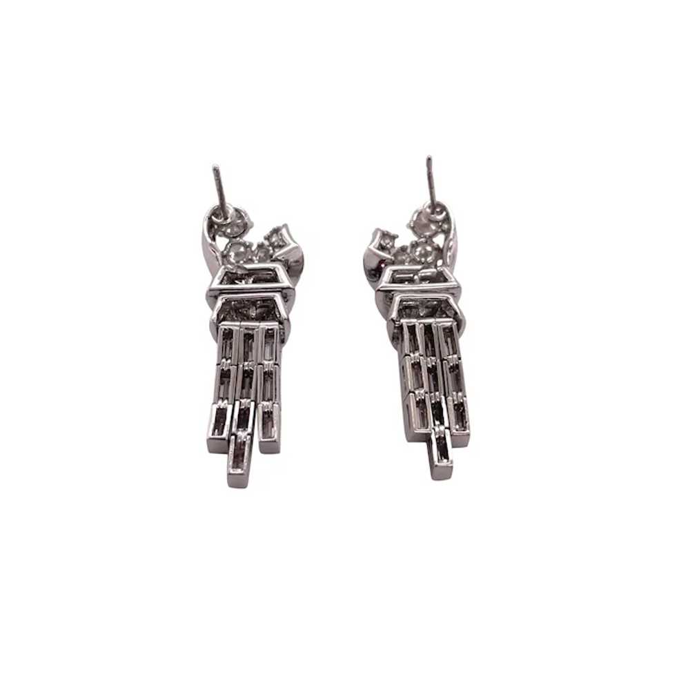 Platinum Diamond Earrings - image 2