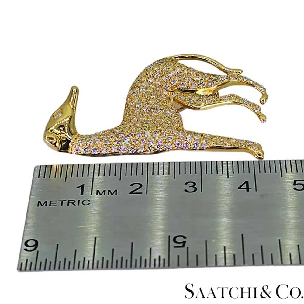 18k (750) Yellow Gold Natural Diamond Dog shape P… - image 10