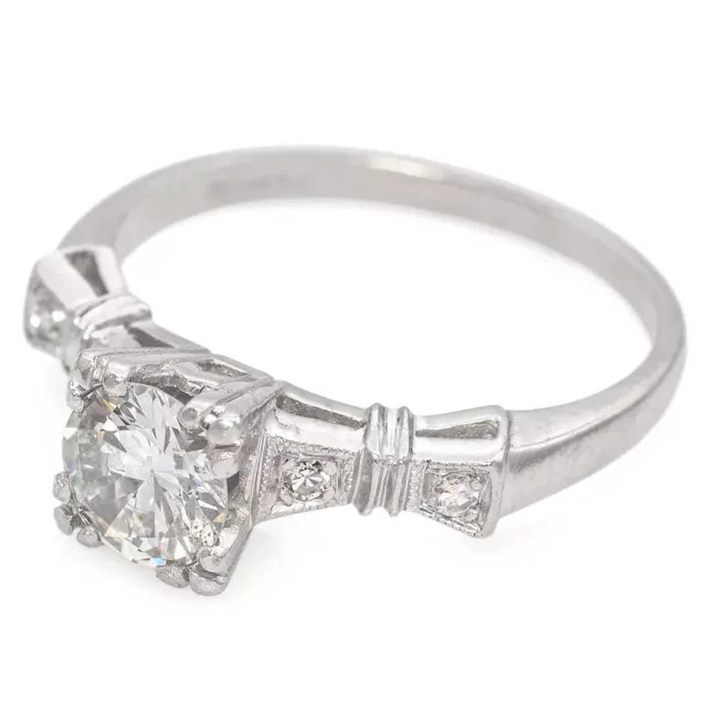 Vintage Platinum 0.79 TCW Diamond Engagement Ring - image 3