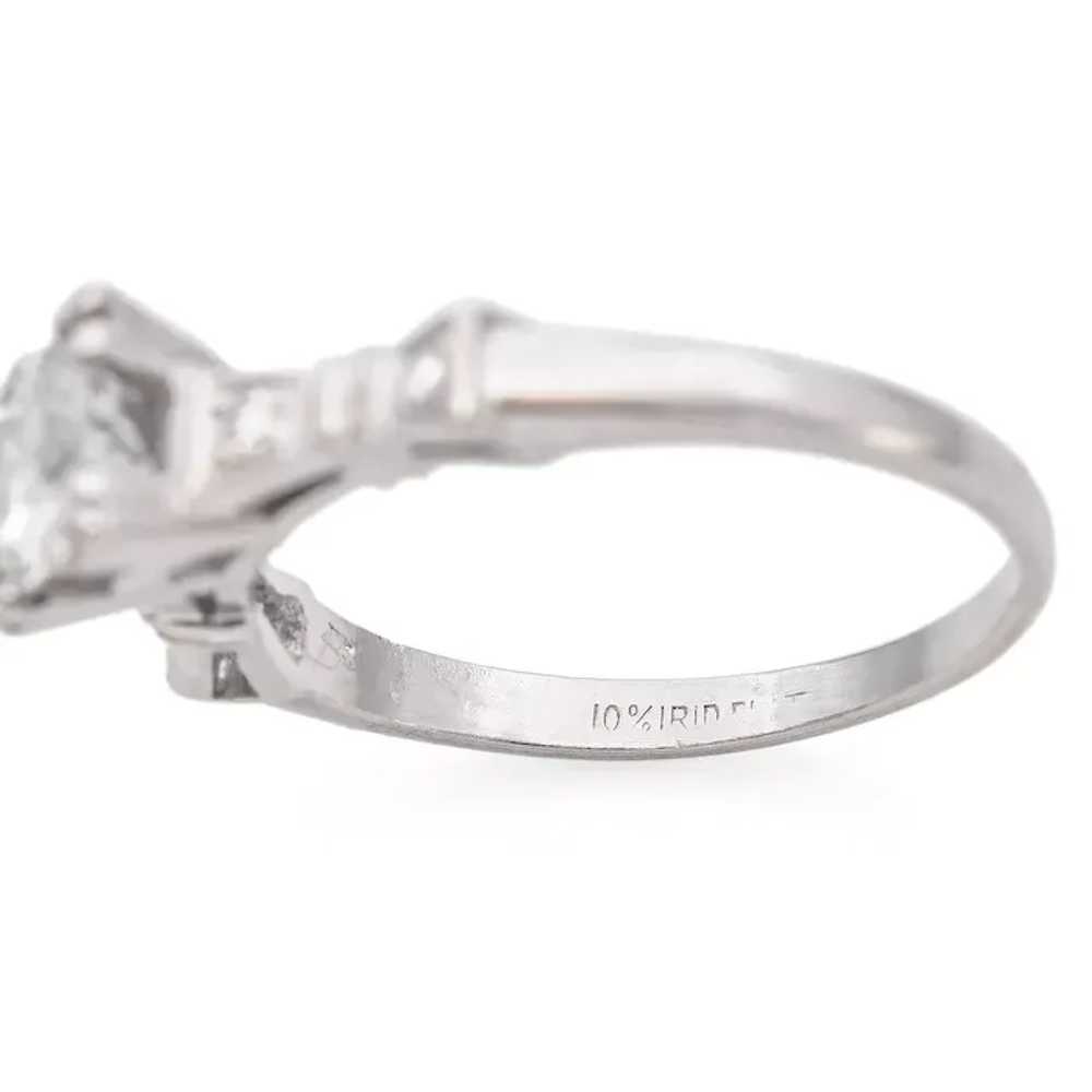 Vintage Platinum 0.79 TCW Diamond Engagement Ring - image 5