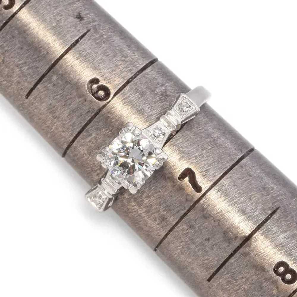 Vintage Platinum 0.79 TCW Diamond Engagement Ring - image 7