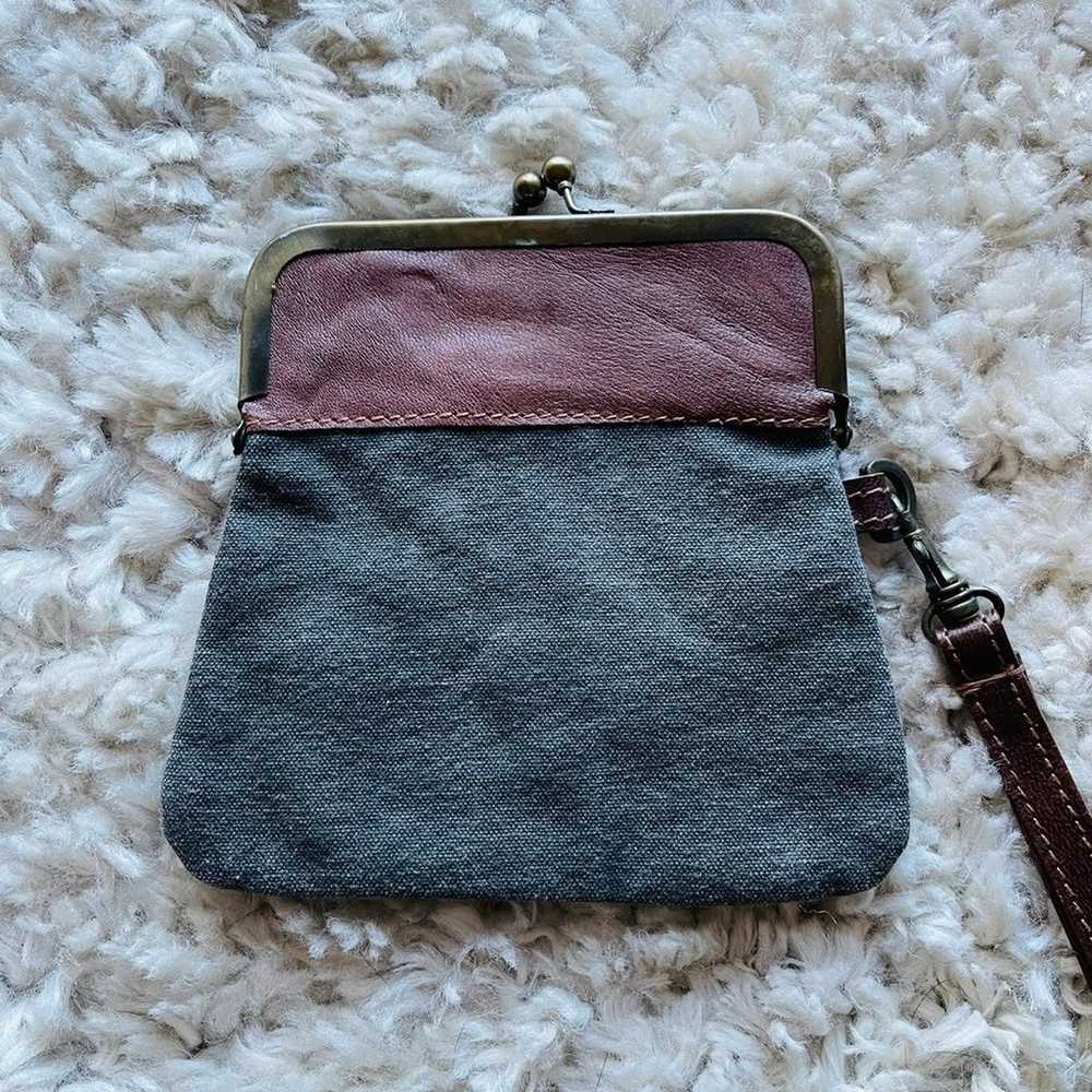 Mona B Vintage Recycled Canvas Wristlet Crossbody… - image 2