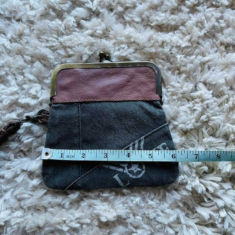 Mona B Vintage Recycled Canvas Wristlet Crossbody… - image 6