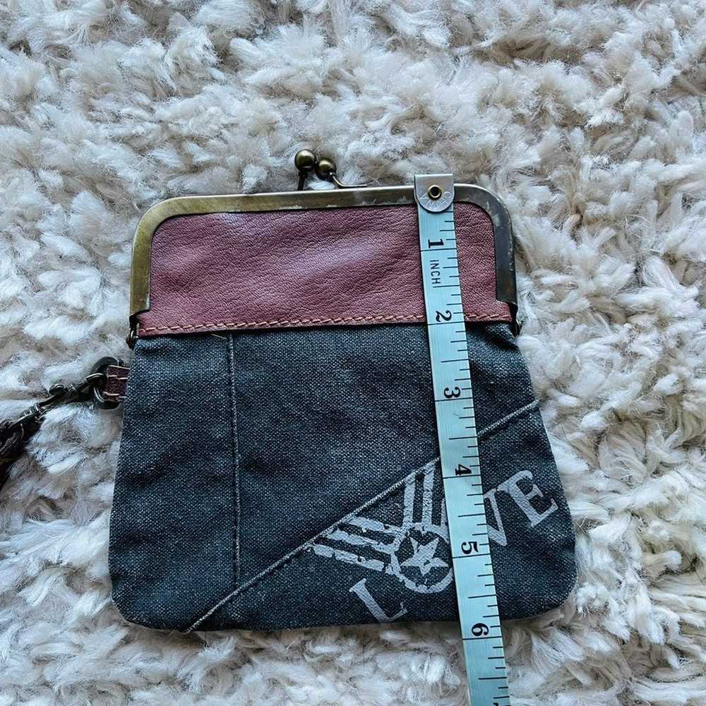 Mona B Vintage Recycled Canvas Wristlet Crossbody… - image 7