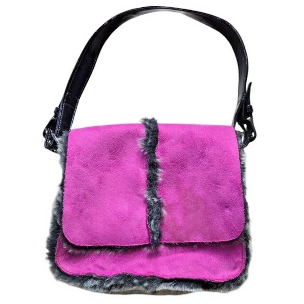Vintage Benetton Suede & Fur Small Shoulder Bag