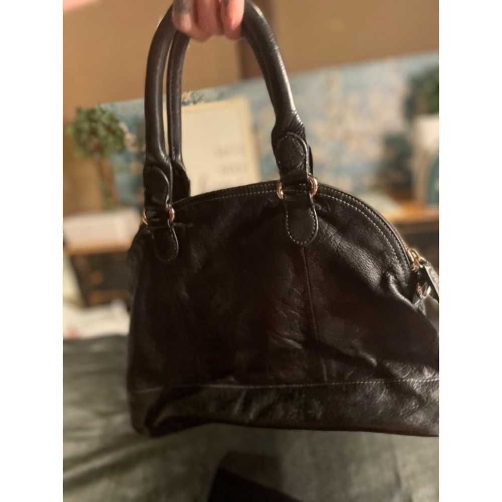 LC Leather satchel w/crossbody strap - image 2