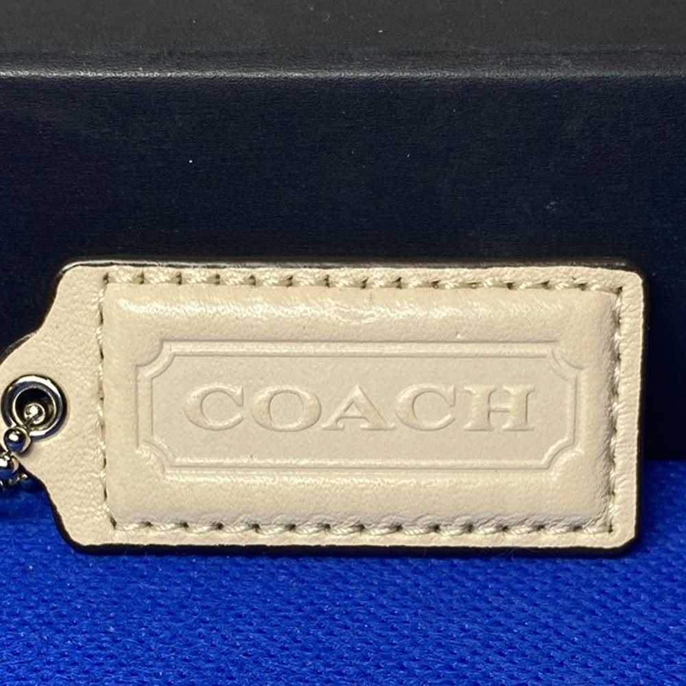 Med. 2.5" Vintage Coach Leather Hang Tag Keychain… - image 1