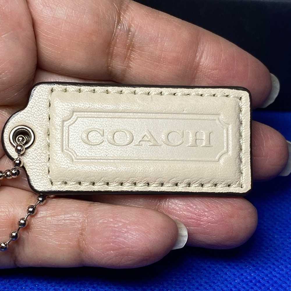 Med. 2.5" Vintage Coach Leather Hang Tag Keychain… - image 2